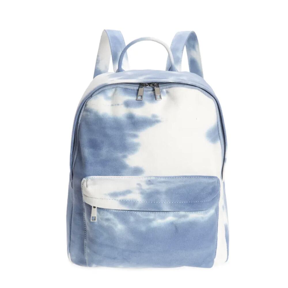 BP. Nordstrom Large Canvas Backpack Grey Blue Tie Dye NEW WITH TAGS